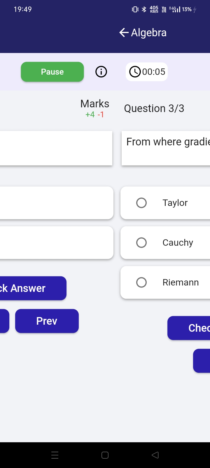 Live Test Interface