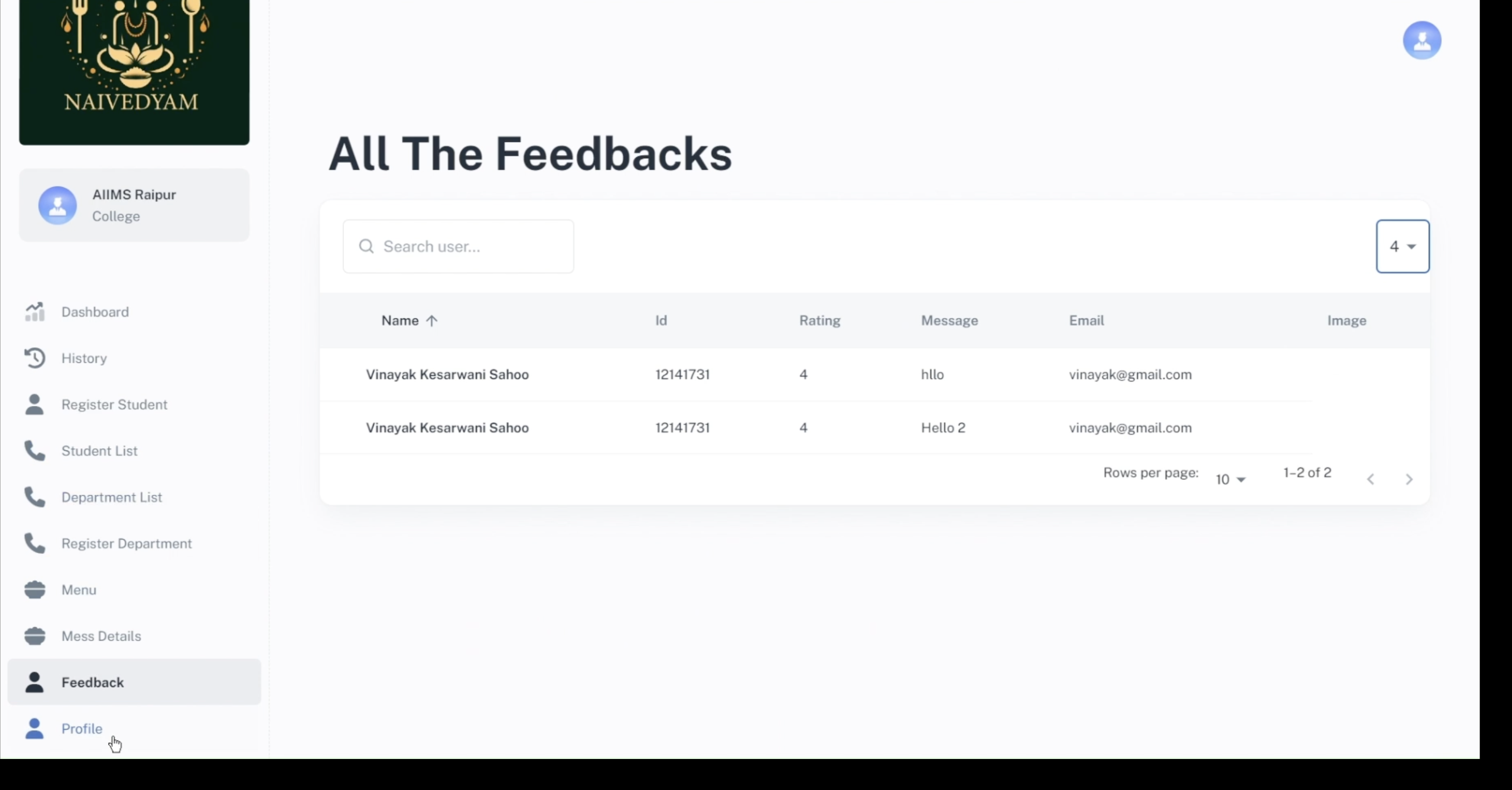 Feedback Review Dashboard